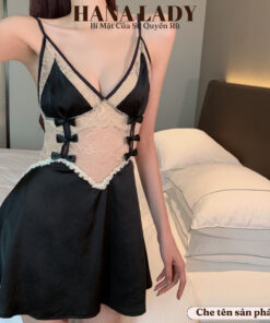 Váy ngủ lụa gợi cảm, đầm ngủ 2 dây phối ren sexy VN522 4 Váy ngủ lụa gợi cảm, đầm ngủ 2 dây phối ren sexy VN522 10