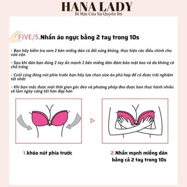 Áo ngực dán siêu nâng dây rút, miếng dán nâng ngực tạo khe mút bán mì dày 6cm cao cấp DT046 16