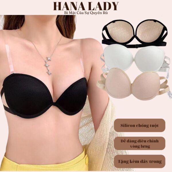 Áo Lót Nữ, Áo Ngực Nữ Chất Su Mịn Có Gọng Mút Mỏng Nâng Ngực, Silicon Chống Tuột AL04 21