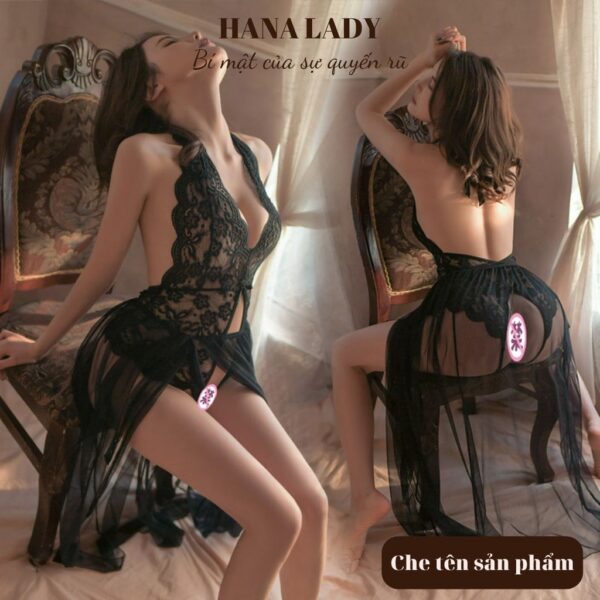 Váy ngủ xuyên thấu, bodysuit sexy kèm choàng gợi cảm ren mềm mại VN524 15