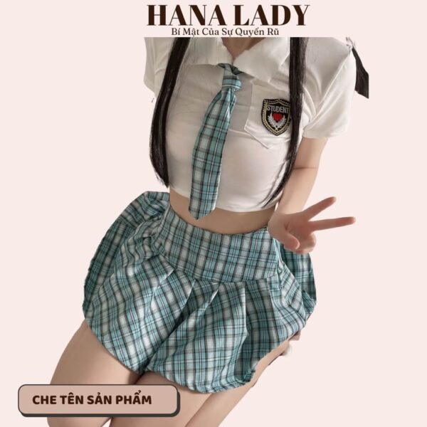 Đồ cosplay nữ sinh caro croptop đáng yêu, hóa thân học sinh trung học dễ thương CP287 12