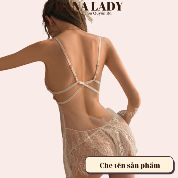 Váy ngủ ren xẻ tà, đầm ngủ sexy tặng kèm quần lọt khe VN523 11 Váy ngủ ren xẻ tà, đầm ngủ sexy tặng kèm quần lọt khe VN523 19