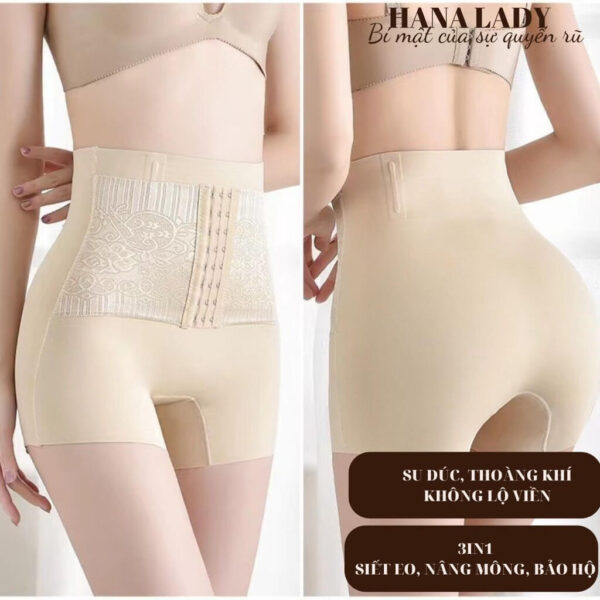 Quần gen bụng mặc váy cài trước siết eo - quần bảo hộ nịt bụng giảm mỡ eo thon QL021 15