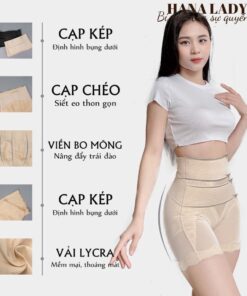 Quần Gen Nịt Bụng Cạp Chéo Định Hình Bụng Dưới Không Lộ Viền - Quần Bảo Hộ Nâng Mông Mặc Váy QL020 14