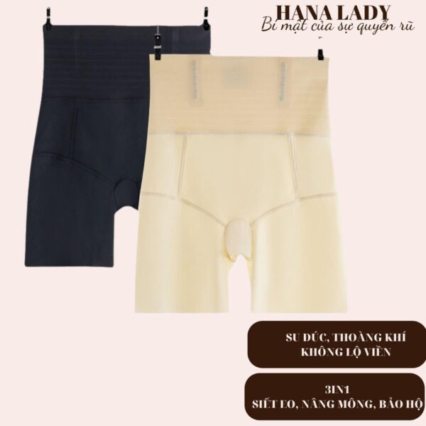 Quần bảo hộ nịt bụng nâng mông 3in1, quần lót nữ su đúc gen bụng tàng hình cao cấp QL022 10