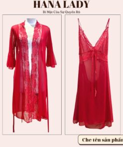 Váy ngủ 2 dây kèm choàng hở lưng sang chảnh VN528 3 Váy ngủ 2 dây kèm choàng hở lưng sang chảnh VN528 11