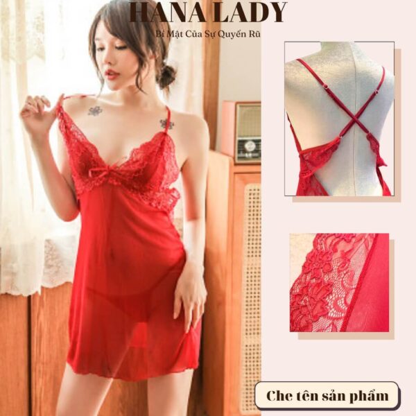 Váy ngủ 2 dây kèm choàng hở lưng sang chảnh VN528 10 Váy ngủ 2 dây kèm choàng hở lưng sang chảnh VN528 18