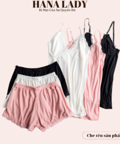 Bộ ngủ 2 dây thun phối ren mềm mịn - Đồ ngủ mặc nhà cotton cao cấp VN532 7 Bộ ngủ 2 dây thun phối ren mềm mịn - Đồ ngủ mặc nhà cotton cao cấp VN532 16