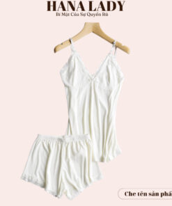 Bộ ngủ 2 dây thun phối ren mềm mịn - Đồ ngủ mặc nhà cotton cao cấp VN532 8 Bộ ngủ 2 dây thun phối ren mềm mịn - Đồ ngủ mặc nhà cotton cao cấp VN532 17