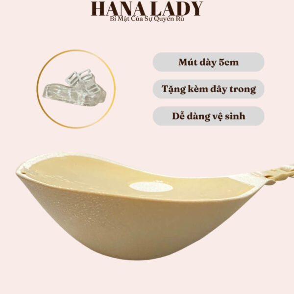 Áo ngực dán siêu nâng, miếng dán nâng ngực tạo khe mút bán mì dày 5cm cao cấp cho cô dâu DT050 23