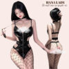 Đồ ngủ bodysuit da có khóa kéo sexy quyến rũ VN527 1 Đồ ngủ bodysuit da có khóa kéo sexy quyến rũ VN527 1