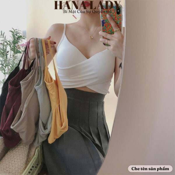 Áo bra thun gân đắp chéo ngực gợi cảm - Áo 2 dây tập gym yoga cao cấp BL048 23