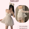 Váy ngủ kèm choàng, đầm ngủ 2 dây voan lụa cao cấp VN497 2 Váy ngủ kèm choàng, đầm ngủ 2 dây voan lụa cao cấp VN497 2