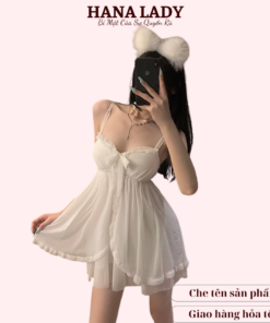 Váy ngủ kèm choàng, đầm ngủ 2 dây voan lụa cao cấp VN497 4 Váy ngủ kèm choàng, đầm ngủ 2 dây voan lụa cao cấp VN497 13