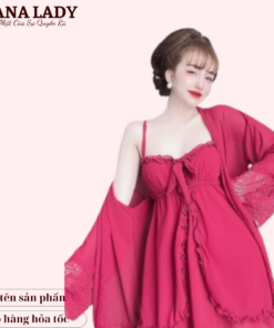 Váy ngủ kèm choàng, đầm ngủ 2 dây voan lụa cao cấp VN497 9 Váy ngủ kèm choàng, đầm ngủ 2 dây voan lụa cao cấp VN497 18
