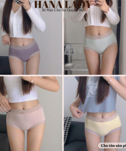 Quần lót nữ - Hộp set 8 quần lót cotton phối màu pastel dễ thương kèm túi QL026 13