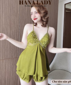 Bộ ngủ 2 dây, đồ ngủ lụa mặc nhà cao cấp VN506 14