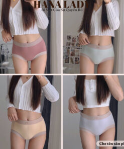 Quần lót nữ - Hộp set 8 quần lót cotton phối màu pastel dễ thương kèm túi QL026 14