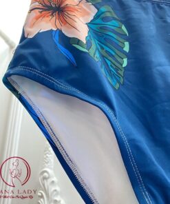 Đồ tắm biển, bikini 2 mảnh lưng cao họa tiết hoa lá cao cấp BN108 8