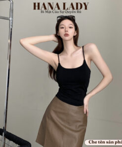 Áo thun 2 dây ôm body cao cấp - Áo bra form dài basic có mút ngực BL050 21