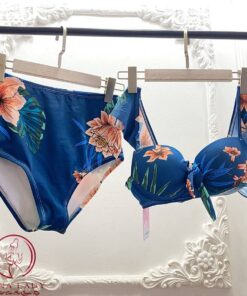 Đồ tắm biển, bikini 2 mảnh lưng cao họa tiết hoa lá cao cấp BN108 9