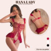 Đồ ngủ sexy - Bodysuit ren nơ cánh tiên hở lưng khiêu gợi dáng xòe gợi cảm VN542 1