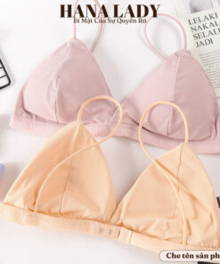 Áo bra nữ thun gân dây bún mút mỏng - Áo lót nữ không gọng cài sau mềm mịn AL013 22