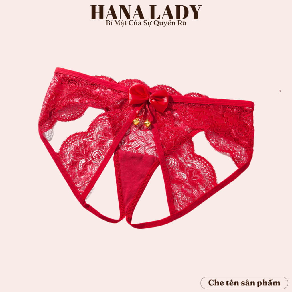 Quần lọt khe nữ - Quần chíp ren nữ sexy không đáy đính nơ sau quyến rũ gợi cảm LK117 17
