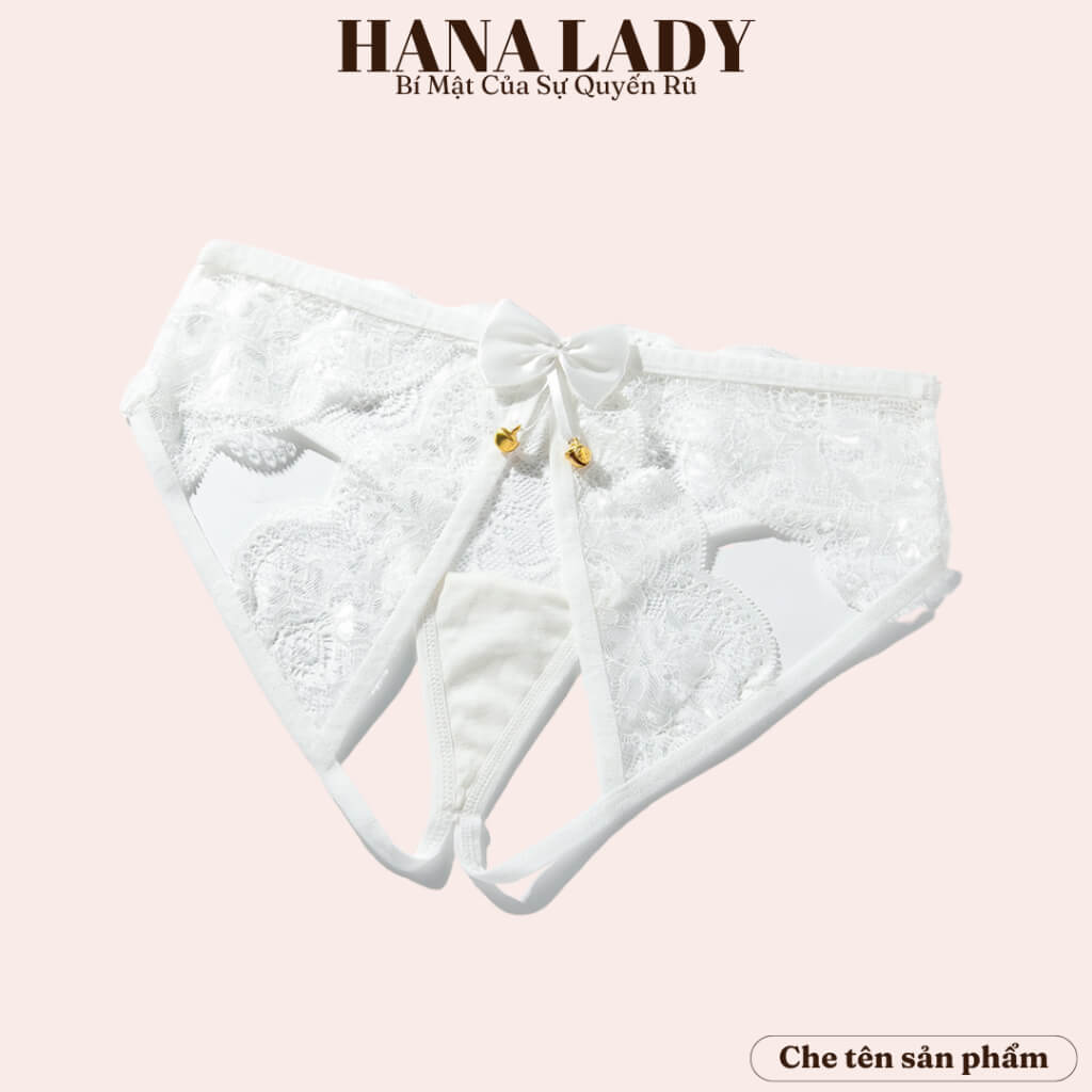 Quần lọt khe nữ - Quần chíp ren nữ sexy không đáy đính nơ sau quyến rũ gợi cảm LK117 16