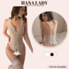 Đồ ngủ bodysuit ren bèo xuyên thấu hở đáy khiêu gợi sexy VN548 1