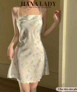 Váy ngủ lụa 2 dây sexy - Đầm ngủ lụa siêu mát cổ đổ quyến rũ họa tiết hoa 3D cao cấp 4 Váy ngủ lụa 2 dây sexy - Đầm ngủ lụa siêu mát cổ đổ quyến rũ họa tiết hoa 3D cao cấp 12