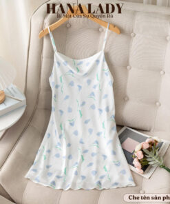 Váy ngủ lụa 2 dây sexy - Đầm ngủ lụa siêu mát cổ đổ quyến rũ họa tiết hoa 3D cao cấp 9 Váy ngủ lụa 2 dây sexy - Đầm ngủ lụa siêu mát cổ đổ quyến rũ họa tiết hoa 3D cao cấp 17