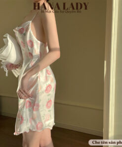 Váy ngủ lụa 2 dây sexy - Đầm ngủ lụa siêu mát cổ đổ quyến rũ họa tiết hoa 3D cao cấp 6 Váy ngủ lụa 2 dây sexy - Đầm ngủ lụa siêu mát cổ đổ quyến rũ họa tiết hoa 3D cao cấp 14