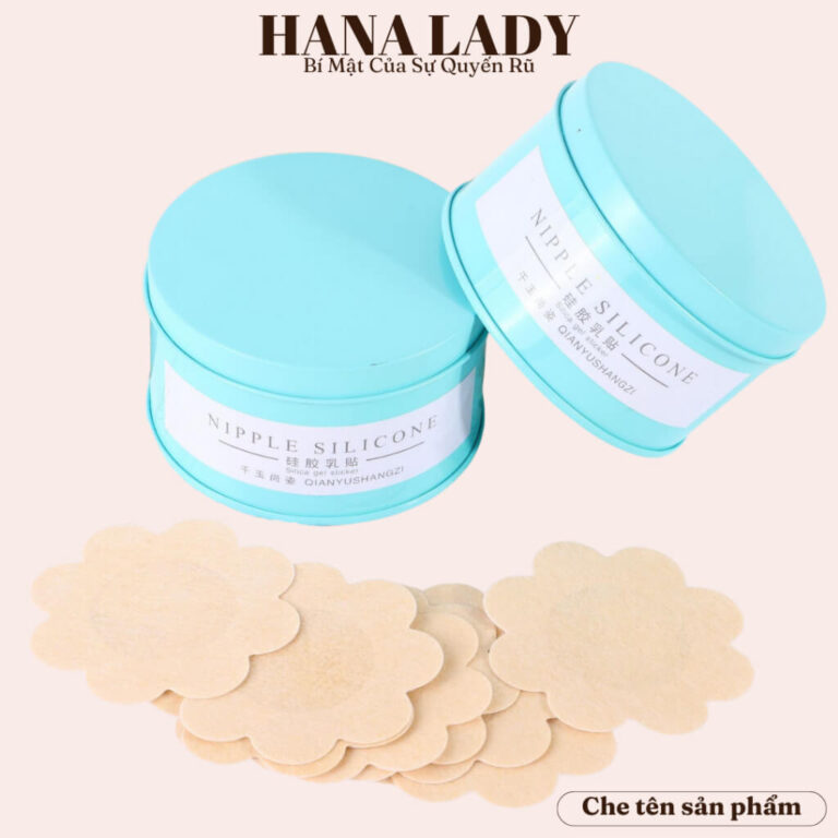 Miếng dán ti giấy - Hộp 60 miếng dán ngực hình hoa thông hơi tiện dụng ...