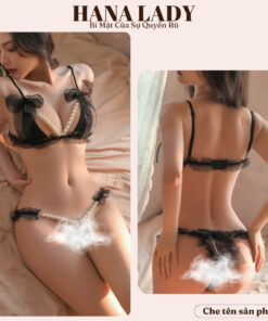 Đồ lót nữ sexy - Bộ lót nữ ren nơ gợi cảm phối dây hạt ngọc quyến rũ BL055 15