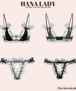 Đồ lót nữ sexy - Bộ lót nữ ren nơ gợi cảm phối dây hạt ngọc quyến rũ BL055 12