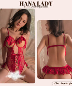 Đồ ngủ liền thân sexy - Bodysuit ren bèo đan dây gợi cảm hở ngực xẻ đáy quyến rũ VN552 5 Đồ ngủ liền thân sexy - Bodysuit ren bèo đan dây gợi cảm hở ngực xẻ đáy quyến rũ VN552 13
