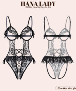 Đồ ngủ liền thân sexy - Bodysuit ren bèo đan dây gợi cảm hở ngực xẻ đáy quyến rũ VN552 4 Đồ ngủ liền thân sexy - Bodysuit ren bèo đan dây gợi cảm hở ngực xẻ đáy quyến rũ VN552 12