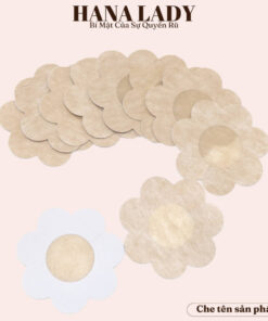 Miếng dán ti giấy - Hộp 60 miếng dán ngực hình hoa thông hơi tiện dụng DT015 15