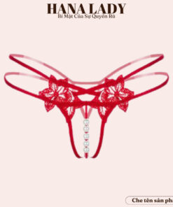 Quần Lọt Khe Sexy Dây Chéo Hoa Phối Ngọc Hở Đáy Gợi Cảm LK127 15