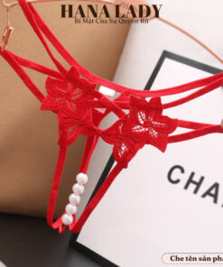 Quần Lọt Khe Sexy Dây Chéo Hoa Phối Ngọc Hở Đáy Gợi Cảm LK127 17