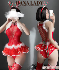 Đồ Ngủ Cosplay Noel Sexy - Váy Ngủ Ren Cổ Yếm Hóa Trang Giáng Sinh Gợi Cảm CP304 6 Đồ Ngủ Cosplay Noel Sexy - Váy Ngủ Ren Cổ Yếm Hóa Trang Giáng Sinh Gợi Cảm CP304 13