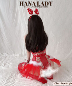 Đồ Ngủ Cosplay Noel Sexy - Bodysuit Ren Tà Xòe Quyến Rũ Hóa Trang Tuần Lộc Giáng Sinh CP302 14