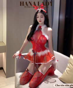 Đồ Ngủ Cosplay Noel Sexy - Váy Ngủ Ren Cổ Yếm Hóa Trang Giáng Sinh Gợi Cảm CP304 5 Đồ Ngủ Cosplay Noel Sexy - Váy Ngủ Ren Cổ Yếm Hóa Trang Giáng Sinh Gợi Cảm CP304 12