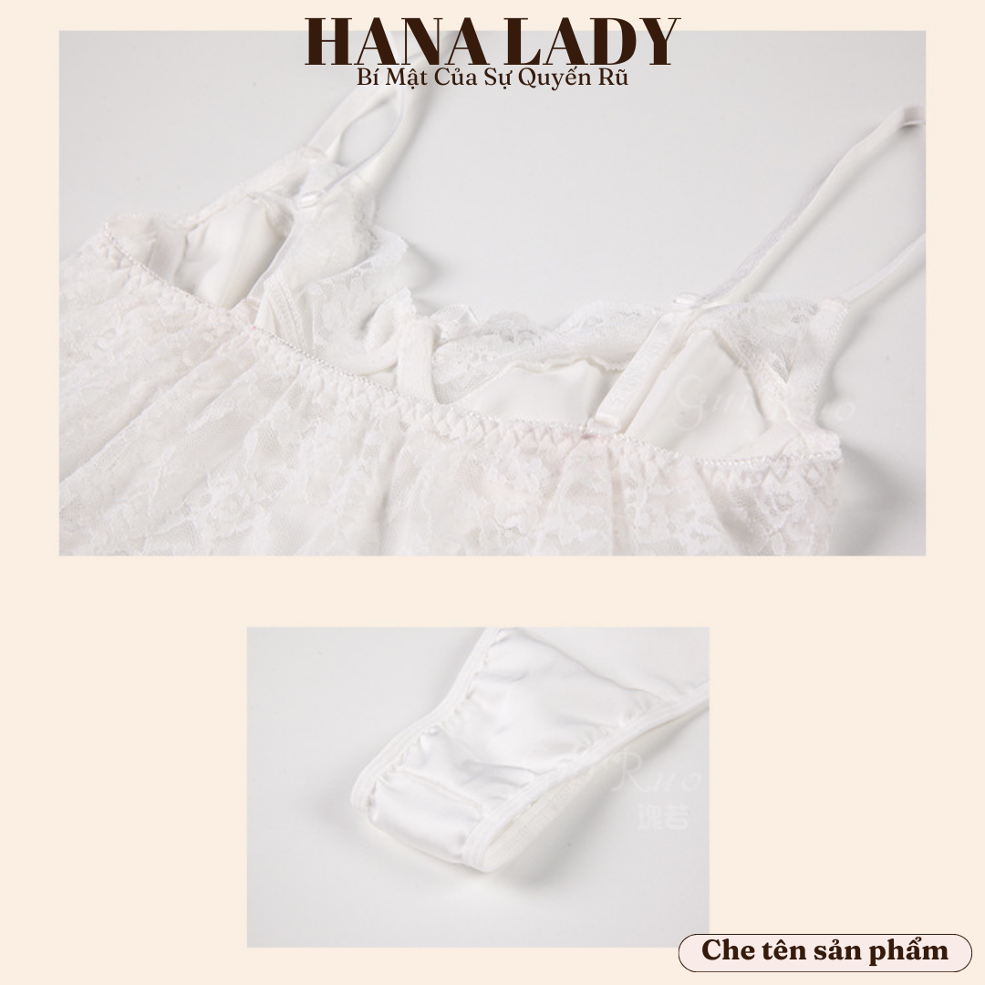 Váy Ngủ Ren Sexy - Đồ Ngủ Corset Ren Bèo Xuyên Thấu Gợi Cảm Phối Lụa VN558 18