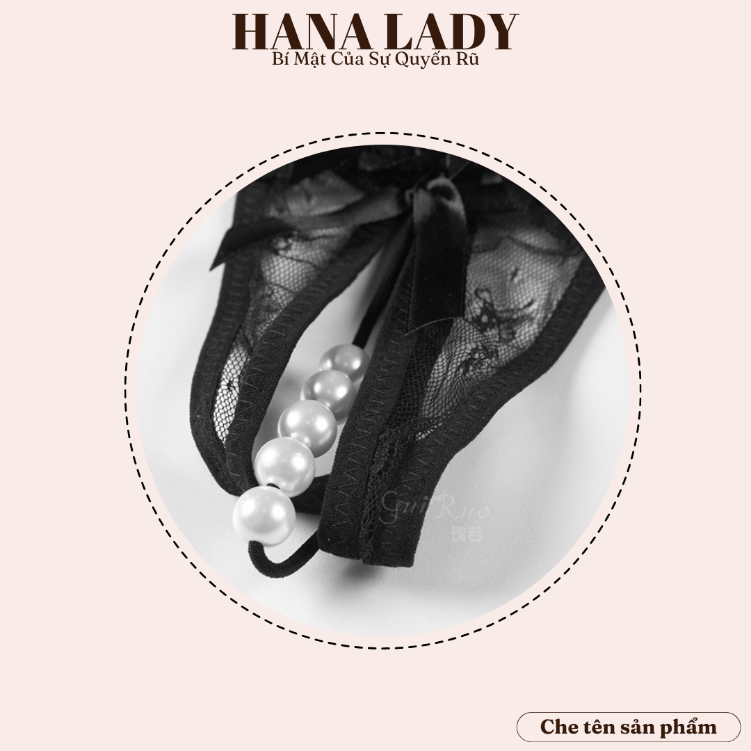 Quần Lọt Khe Sexy - Quần Lót Nữ Ren Quyến Rũ Nơ Bèo Hở Đáy Phối Ngọc LK128 22