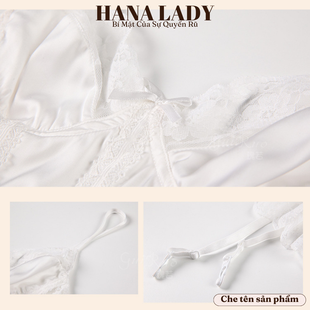 Váy Ngủ Ren Sexy - Đồ Ngủ Corset Ren Bèo Xuyên Thấu Gợi Cảm Phối Lụa VN558 11 Váy Ngủ Ren Sexy - Đồ Ngủ Corset Ren Bèo Xuyên Thấu Gợi Cảm Phối Lụa VN558 19