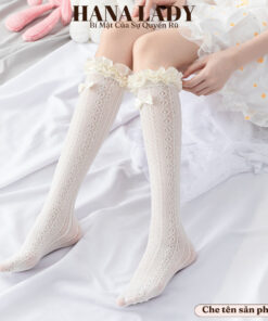 Tất Vớ Lolita - Tất Cổ Cao Ren Lưới Co Giãn Phối Bèo Lụa Phong Cách Dễ Thương TV034 9 Tất Vớ Lolita - Tất Cổ Cao Ren Lưới Co Giãn Phối Bèo Lụa Phong Cách Dễ Thương TV034 18