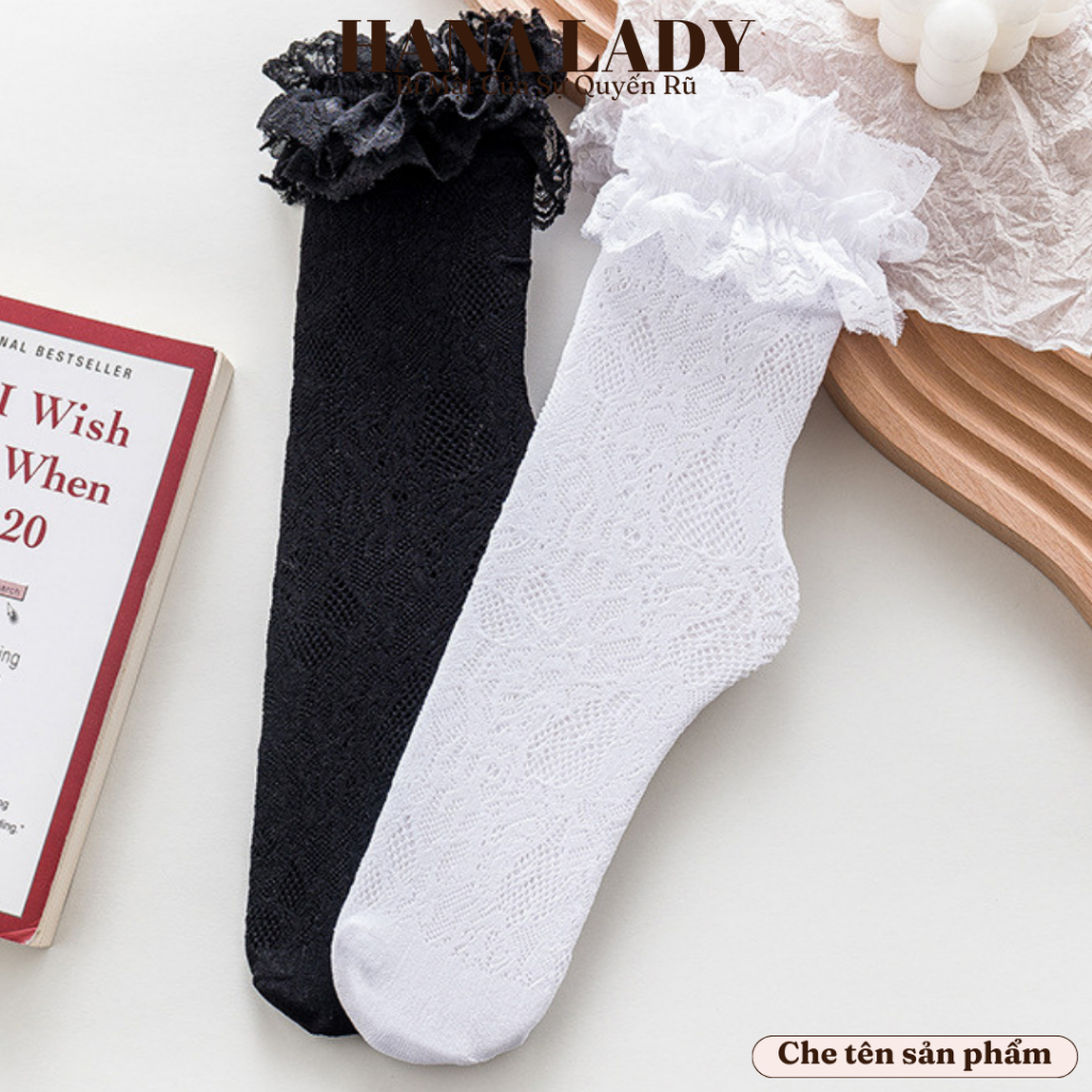 Tất Vớ Lolita - Tất Nữ Cổ Cao Ren Bèo Phong Cách Dễ Thương TV033 22