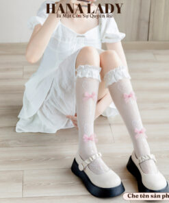 Tất Vớ Lolita - Vớ Nữ Cổ Cao Ren Lưới Bèo Đính Nơ Hồng Dễ Thương TV035 7 Tất Vớ Lolita - Vớ Nữ Cổ Cao Ren Lưới Bèo Đính Nơ Hồng Dễ Thương TV035 13